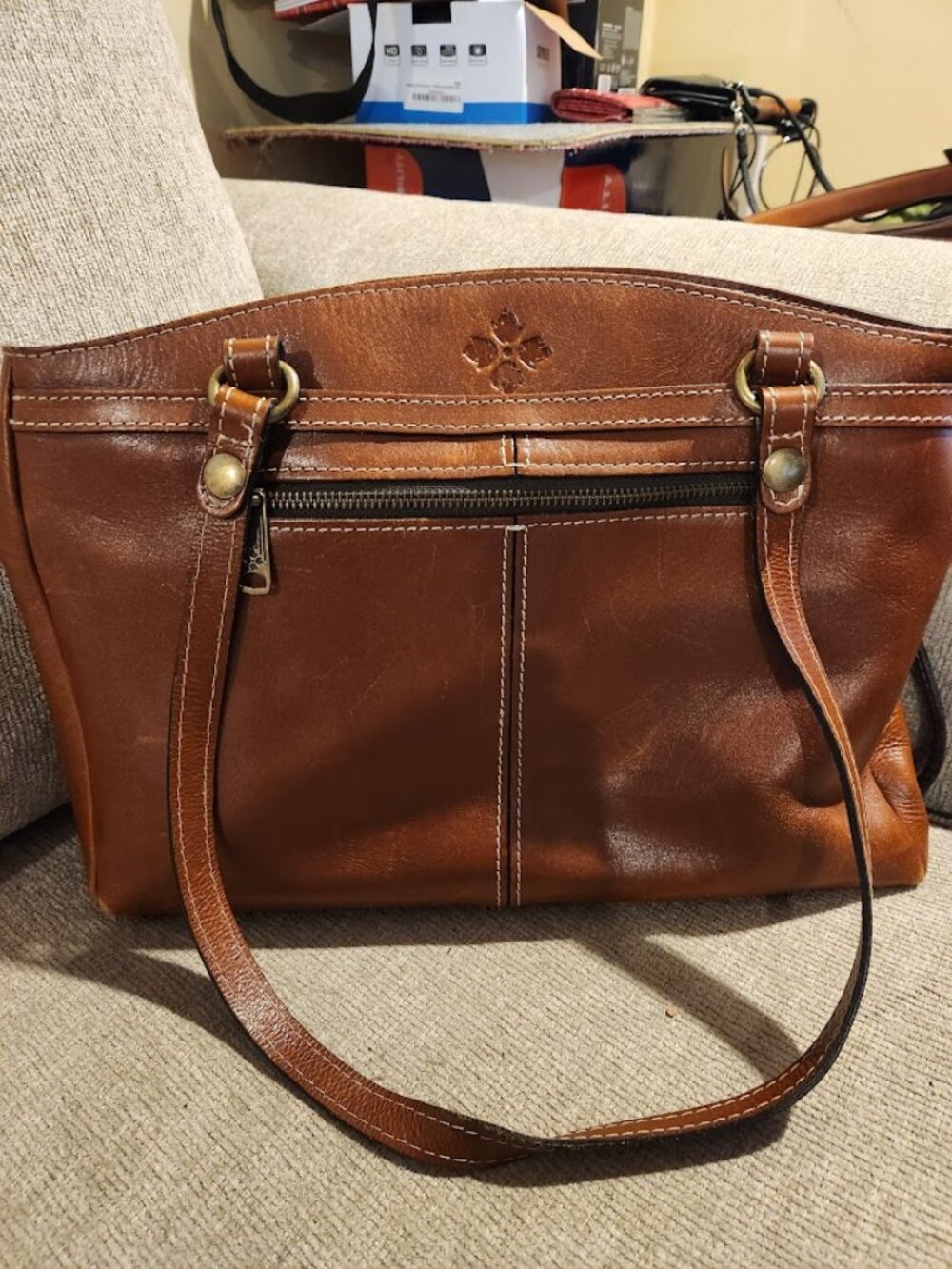 she my big brown leather bag